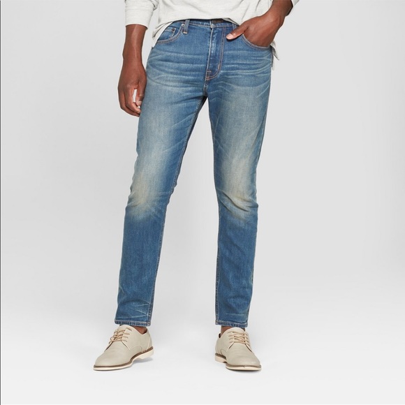 New Goodfellow Mens Jeans 34 x 34 ~ or ~ 33 x 30 Slim Total Flex NWT blue denim